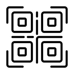 Qr code icon in line style for any projects vector
