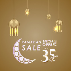 ramadan sale up to 35 off special offer template vector