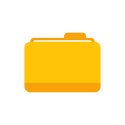 computer folder icon flat button interface vector