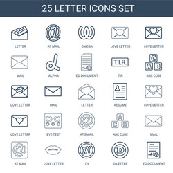 letter icons vector