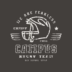 Rugby Team Badge - Shabby Texture Vector Image