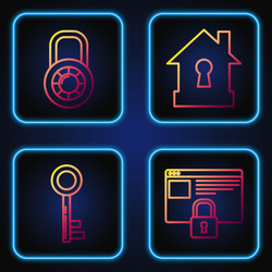 set line secure your site with https ssl key vector image