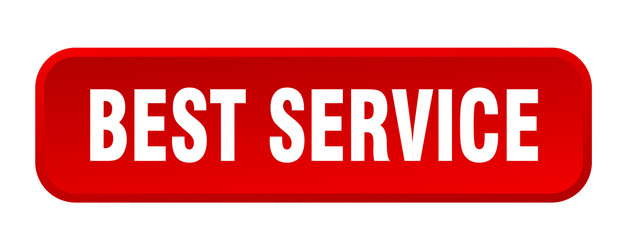 Best service button square 3d push vector