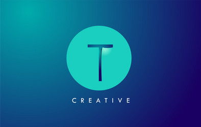 T letter design icon with paper cut logo Vector Image