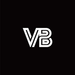 Vb monogram logo with hexagon shape and line Vector Image