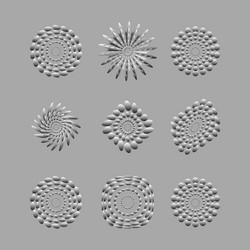 White abstract circles with drop shadow background vector