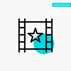 Multimedia player stream star turquoise highlight vector