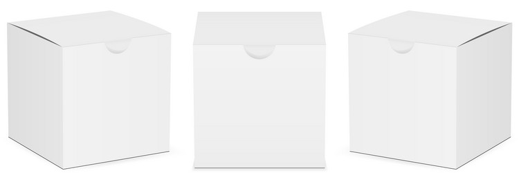 Set of paper square boxes mockups vector