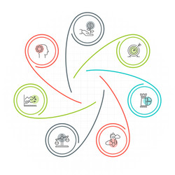 Thin line flat element for infographic vector