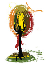 Abstract Tree Texture Vector Image