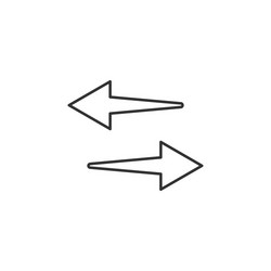 Arrows switch line icon simple modern flat vector