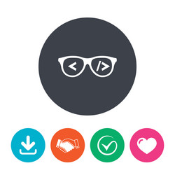 coder sign icon programmer symbol vector image