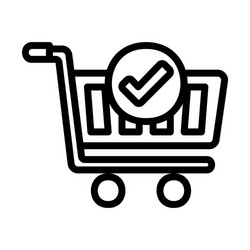 complete order icon in line style for any projects vector image