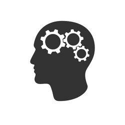 Gears in head vector