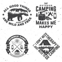 Outdoor Adventure Quote Set Vector Image