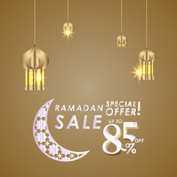 ramadan sale up to 85 off special offer template vector