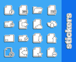 set line document with minus upload file vector image