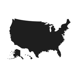 complete usa map silhouette united states Vector Image
