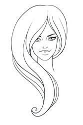 Girl in fashion style vector