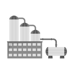 isolated object manufactory and buildings vector