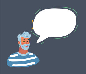 man face icons with colorful dialog speech bubble vector