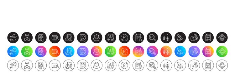 accounting algorithm and startup line icons vector image