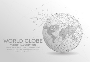 Digital Globe - Broken Wireframe vector image