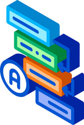 graphical automatic algorithm isometric icon vector