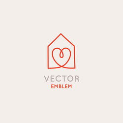 logo design template in simple linear style vector image