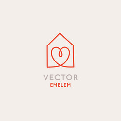 Logo design template in simple linear style vector