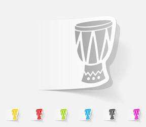 Realistic design element drum vector