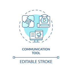 Thin Line Simple Colorful Communication Tool Icon Vector Image Thin Line Simple Colorful Communication Tool Icon Vector Image