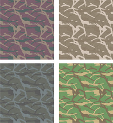 Camouflage pattern design with different color vector