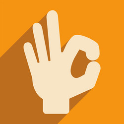 flat with shadow icon and mobile application right vector image