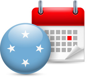 Icon of national day in micronesia vector