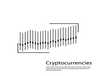 graph of cryptocurrency graphics and analytics vector image