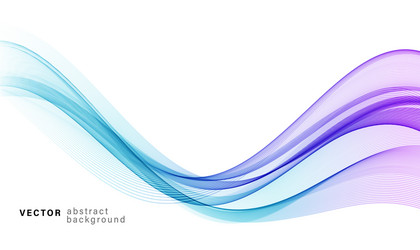 blue color abstract wave design element vector image