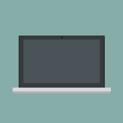 front view laptop design vector