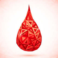 abstract triangles drop of blood vector