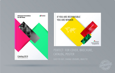 brochure design rectangular template colourful vector image