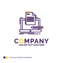 company name logo design for coder coding vector image