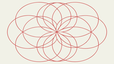 abstract overlapping circular pattern design vector image