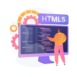 html5 programming concept metaphor vector image