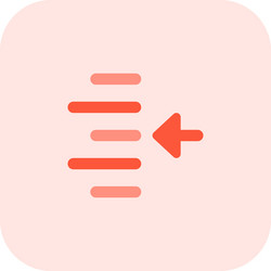Indent right shift arrow-direction align format vector