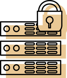 isolated web hosting design vector image