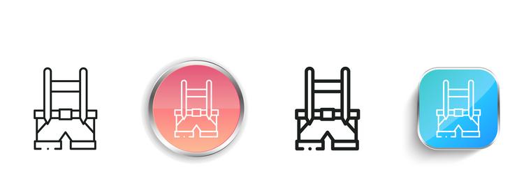lederhosen icon thin linear regular and button vector image
