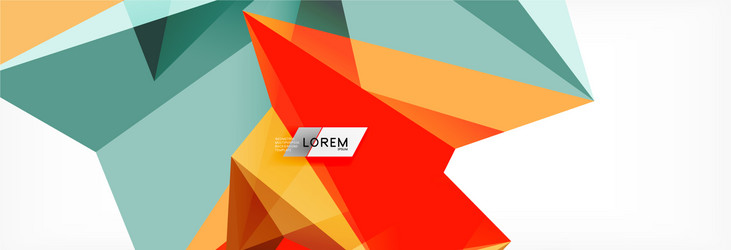 Mosaic triangular low poly style abstract vector