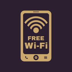 Wifi icon free symbol flat vector