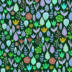 retro doodle seamless pattern vector