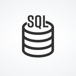 linear sql icon from internet security vector